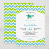 Zee Turtle Mama + Baby | Uitnodiging baby shower (Voorkant / Achterkant)