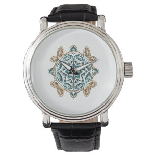 Zee Turtle Mandala Art Horloge