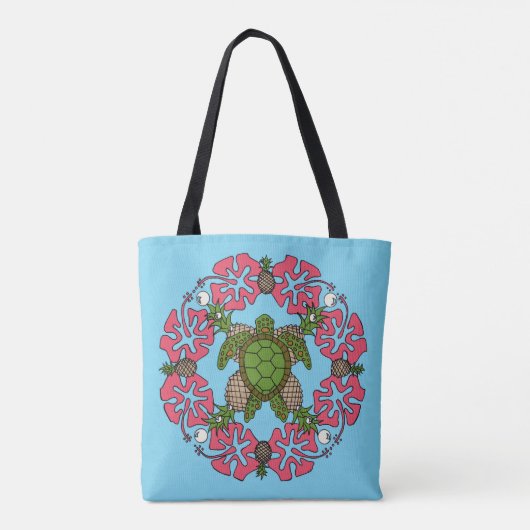 Zee Turtle Mandala Tas (Achterkant)