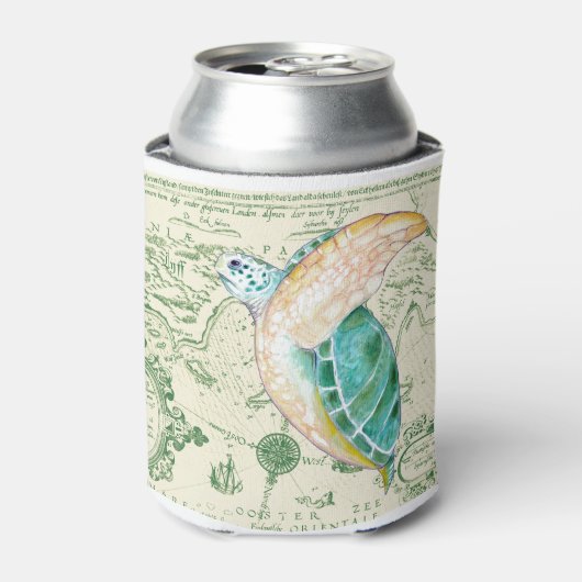Zee Turtle Map Blikjeskoeler (Blikje Voorkant)