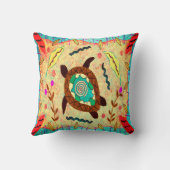 Zee Turtle Medicine Sierkussen (Achterkant)