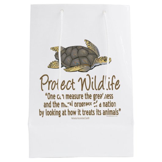 Zee Turtle Medium Cadeauzakje (Achterkant)