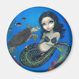 "Zee Turtle Mermaid" Magnet