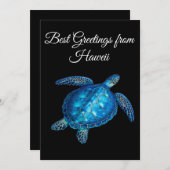 Zee Turtle met uw gepersonaliseerde tekst Feestdagenkaart (Voorkant / Achterkant)