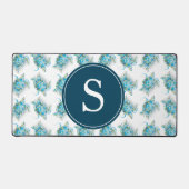 Zee Turtle Monogram Kantoor Decor Bureaumat (Voorkant)