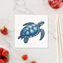 Zee Turtle nautische papieren servetten