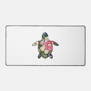 Zee Turtle navy floral Bureaumat