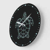 Zee Turtle Neon Large Clock Grote Klok (Hoek)