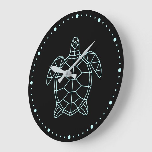 Zee Turtle Neon Large Clock Grote Klok (Hoek)