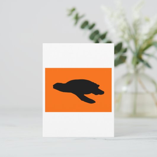 Zee Turtle Nesting Flag Briefkaart (Staand voorkant)