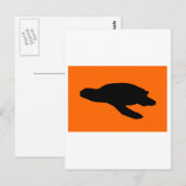 Zee Turtle Nesting Flag Briefkaart (Voorkant / Achterkant)