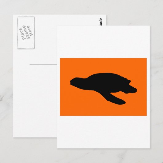 Zee Turtle Nesting Flag Briefkaart (Voorkant / Achterkant)