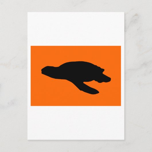 Zee Turtle Nesting Flag Briefkaart (Voorkant)