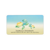 Zee Turtle Neutral Baby shower Adreslabel Etiket (Voorkant)