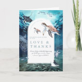 Zee Turtle Ocean | Baby shower Hartelijk dank Bedankkaart (Voorkant)