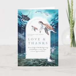 Zee Turtle Ocean | Baby shower Hartelijk dank Bedankkaart