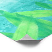 Zee Turtle Ocean Beach Art Tropical Party Banner Poster (Hoek)