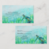 Zee Turtle Ocean Beach Elegant Verwijs een vriend Aanbevelingskaartje (Voorkant / Achterkant)