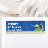 Zee Turtle Ocean Beach Onder het Zee Adres Etiket (Insitu)