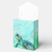 Zee Turtle Ocean Beach Tropische aangepaste gunst Bedankdoosjes (Geopend)