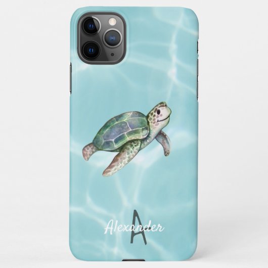 Zee Turtle Ocean Life Persoonlijke begroting genaa iPhone Hoesje (Achterkant)