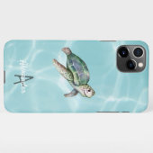 Zee Turtle Ocean Life Persoonlijke begroting genaa iPhone Hoesje (Achterkant horizontaal)