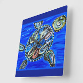Zee Turtle Ocean Marine Life Summer House Vierkante Klok (Hoek)