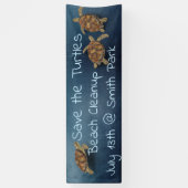 Zee Turtle Ocean op maat Spandoek (Verticaal)