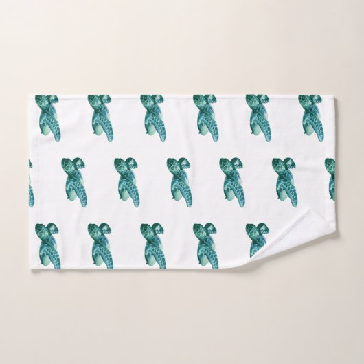 Zee Turtle Ocean Pattern Art Bad Handdoek (Handdoek)