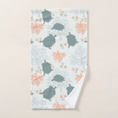 Zee Turtle Ocean Pattern Art Bad Handdoek (Handdoek)