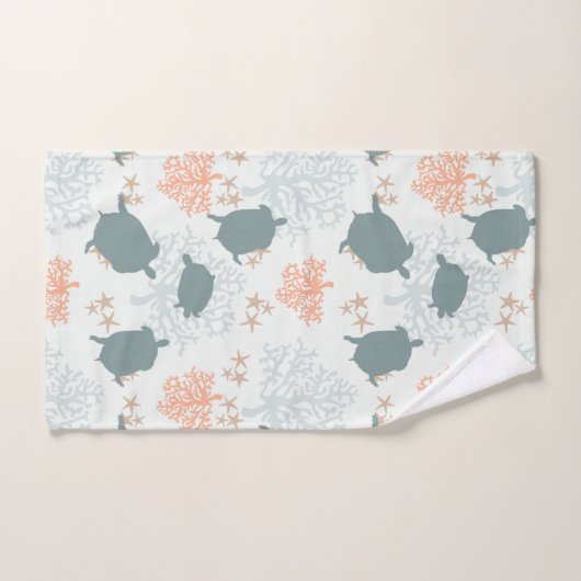 Zee Turtle Ocean Pattern Art Bad Handdoek (Handdoek)