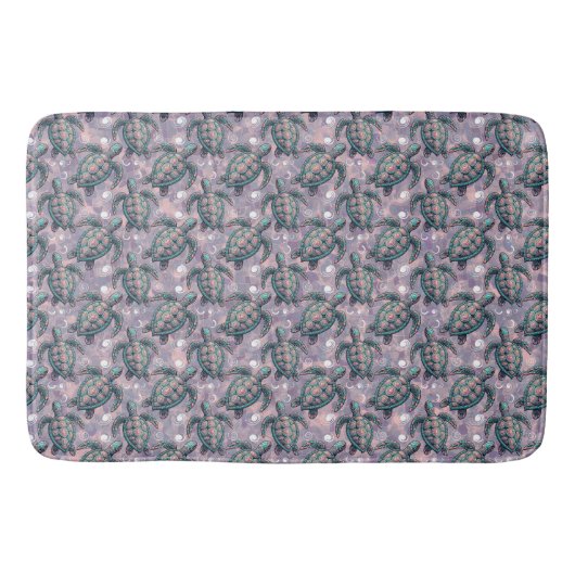 Zee Turtle Ocean Pattern Badmat (Voorkant)