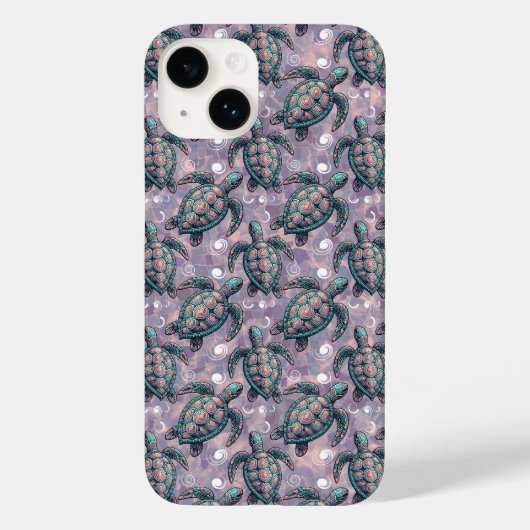 Zee Turtle Ocean Pattern Case-Mate iPhone Case (Achterkant)