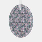 Zee Turtle Ocean Pattern Glas Ornament (Voorkant links)