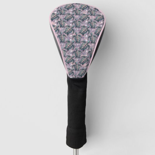 Zee Turtle Ocean Pattern Golfheadcover (Voorkant)