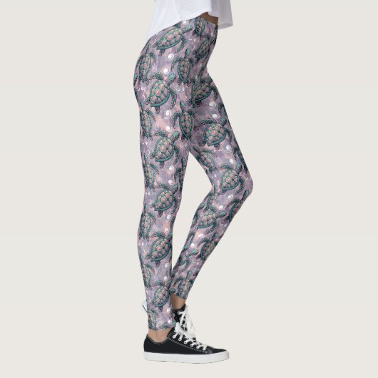 Zee Turtle Ocean Pattern Leggings (Rechts)