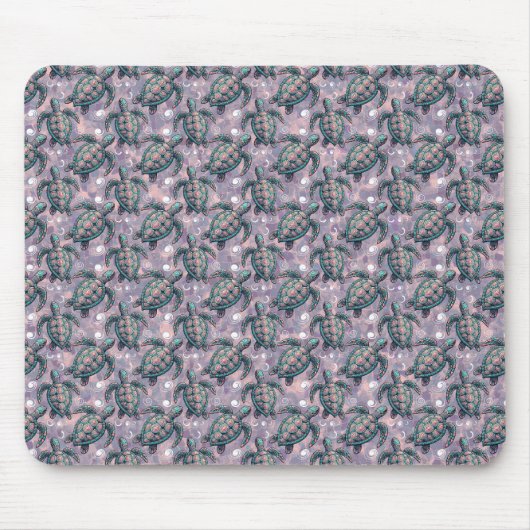 Zee Turtle Ocean Pattern Muismat (Voorkant)