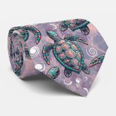 Zee Turtle Ocean Pattern Stropdas (Opgerold)