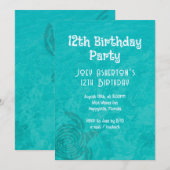 Zee Turtle Ocean Thmed Surprise Party Kaart (Voorkant / Achterkant)