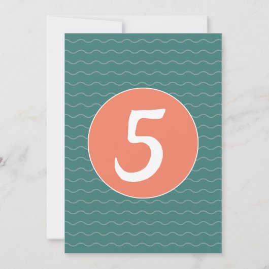 Zee Turtle Ocean Verjaardagsfeest Kaart (Achterkant)