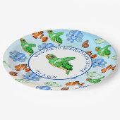 Zee Turtle Onder het Zee Theme Baby shower Papieren Bordje (Gekanteld)
