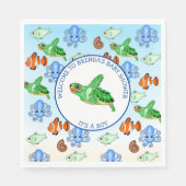 Zee Turtle Onder het Zee Theme Baby shower Servet (Voorkant)