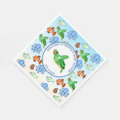 Zee Turtle Onder het Zee Theme Baby shower Servet (Hoek)
