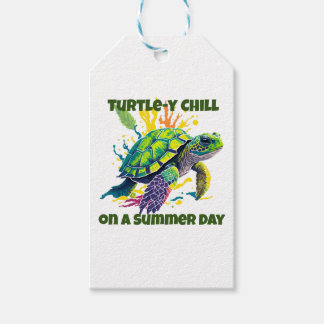 ZEE TURTLE OP DE DAG VAN EEN ZOMER CADEAULABEL