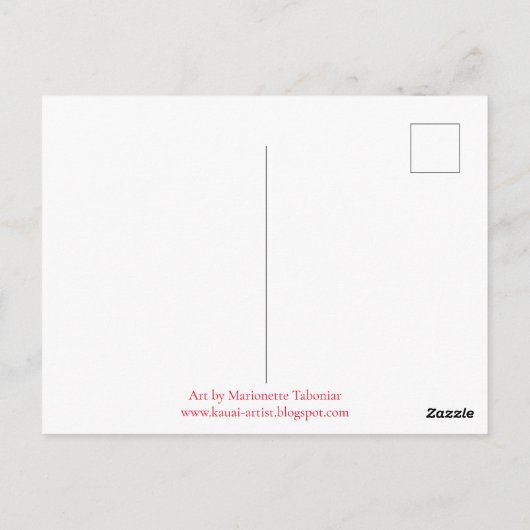 Zee Turtle op Tropical Beach Briefkaart (Achterkant)