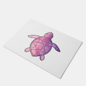 Zee Turtle paarse waterverf Deurmat (Schuin)