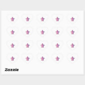 Zee Turtle paarse waterverf Hart Sticker (Vel)