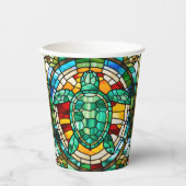 Zee Turtle Papieren Bekers (Voorkant)