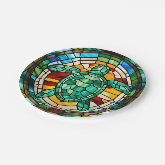 Zee Turtle Papieren Bordje (Gekanteld)