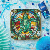 Zee Turtle Papieren Bordje (Feest)